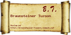 Braunsteiner Tuzson névjegykártya